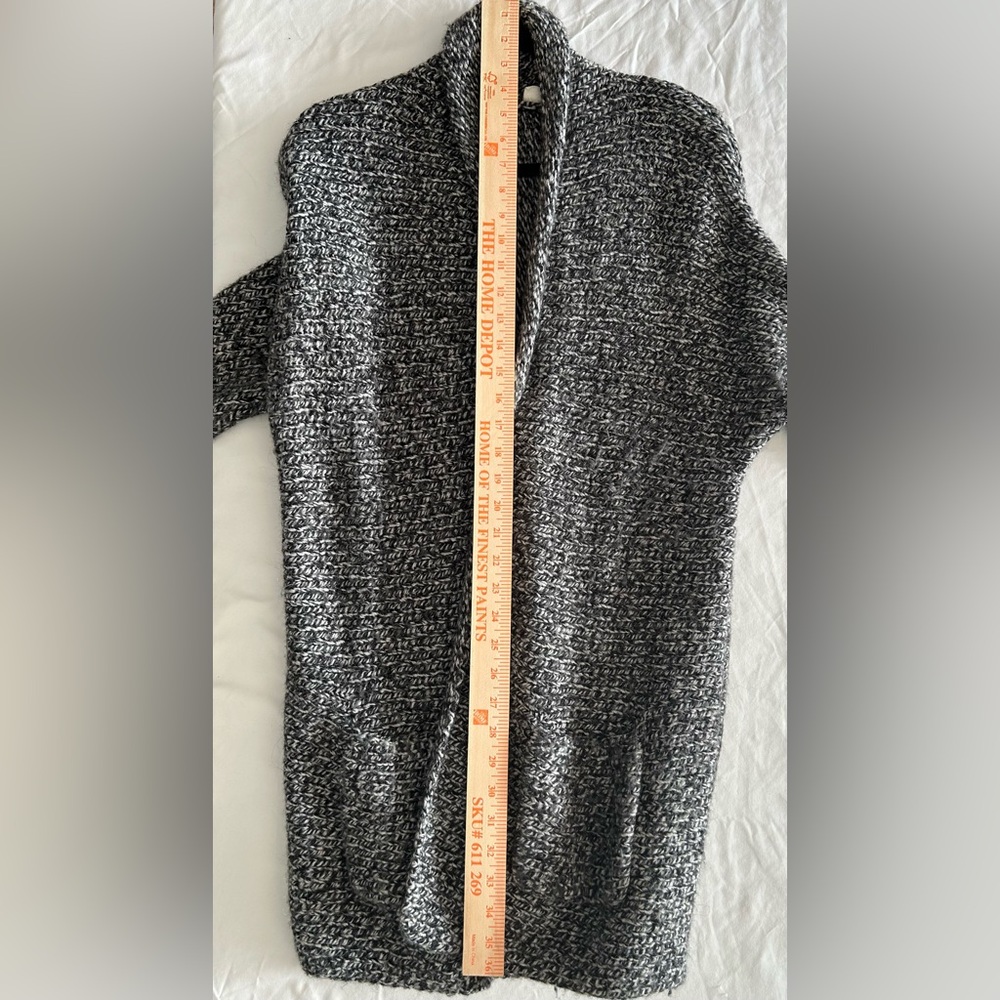 GAP Women's Marled Gray Knit Open Front Cardigan Sweater Shawl Pockets Size XS - Picture 7 of 7
